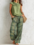 Tweedelige Set met Wijde Pijp Broek voor Dames - View 3