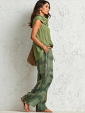 Tweedelige Set met Wijde Pijp Broek voor Dames - View 5