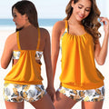 Tweedelige Tankini Set voor Dames - Oranje