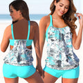 Tweedelige Tankini Set voor Dames - Lichtblauw