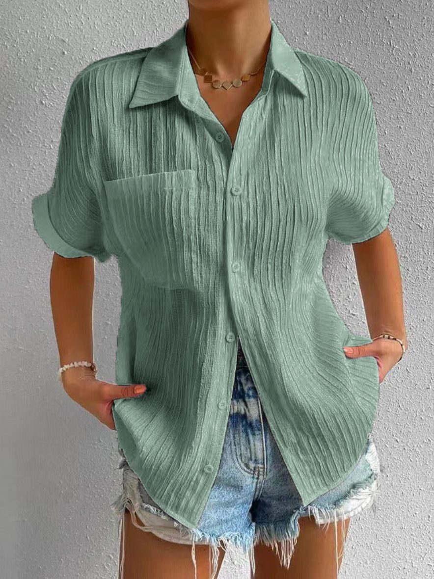 Oversized Geknöpfte Blouse voor Dames