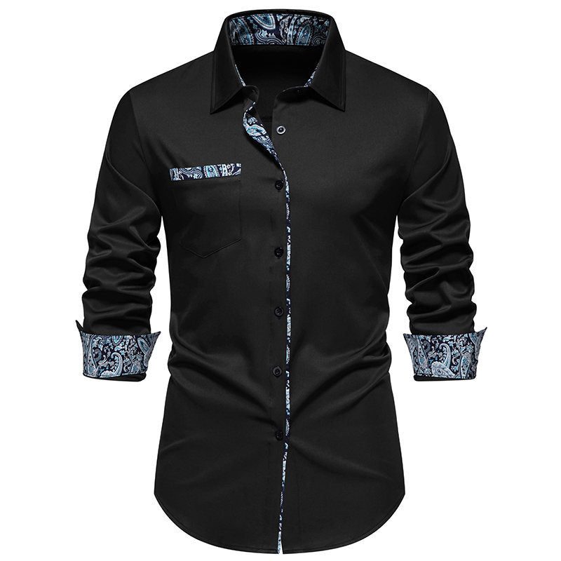 Button-Down Overhemd met Paisley Details voor Heren