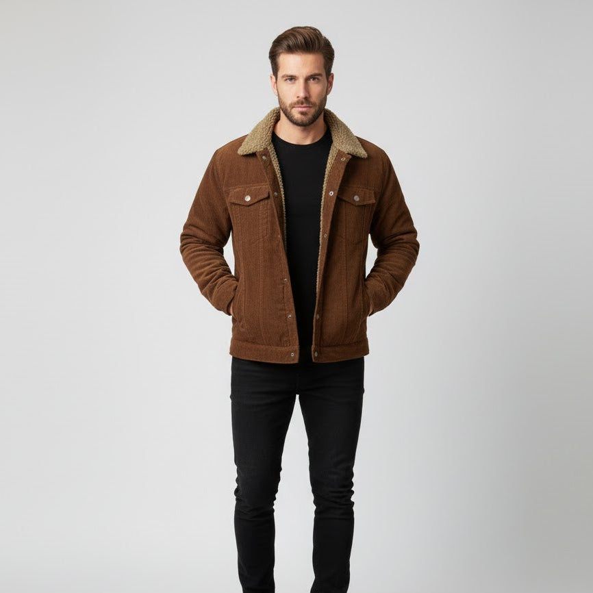 Corduroy Jack met Sherpa Kraag en Voering voor Heren
