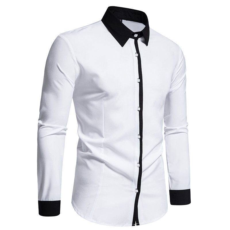 Button-Down Overhemd met Contrasterende Kraag voor Heren - View 2