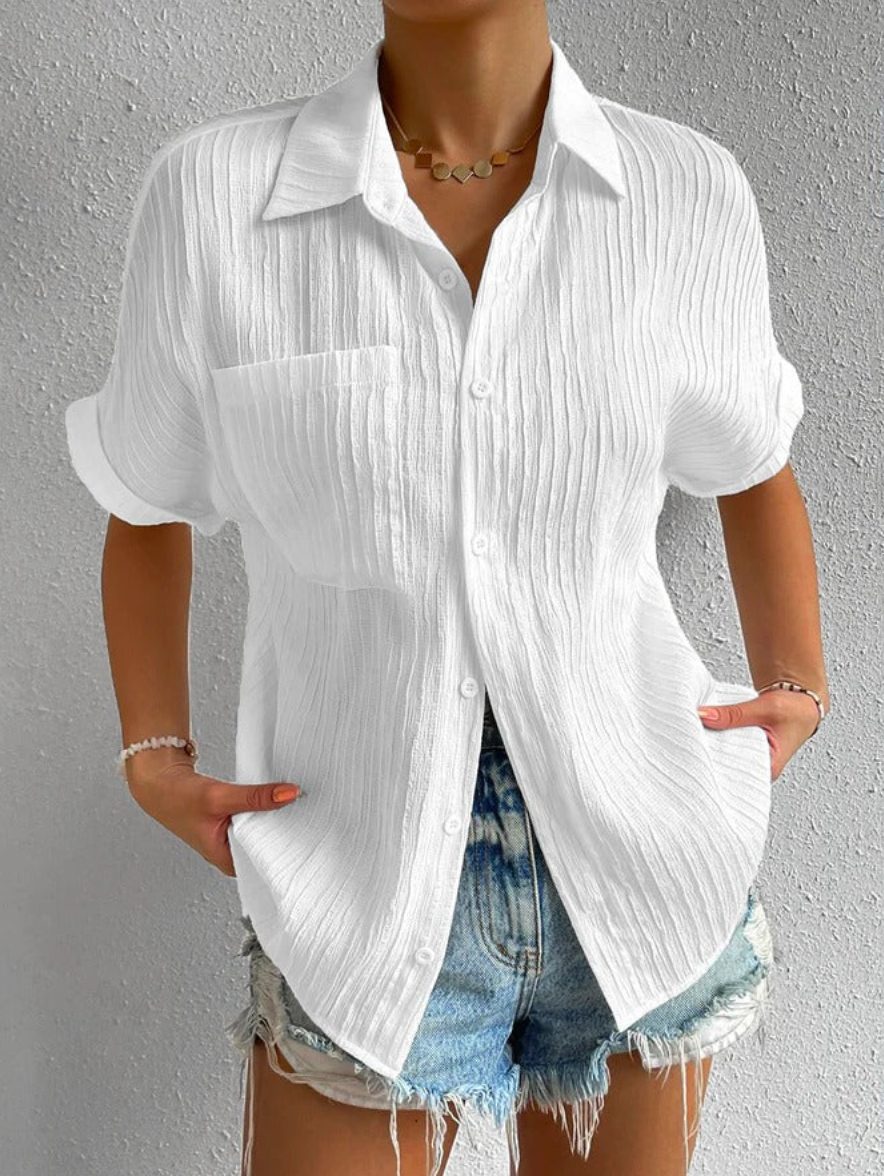 Oversized Geknöpfte Blouse voor Dames