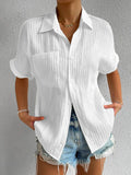 Oversized Geknöpfte Blouse voor Dames