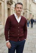 V-Hals Cardigan met Knoopsluiting voor Heren - View 4