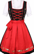 V-Hals Dirndl Jurkje met Vetersluting voor Dames - View 3
