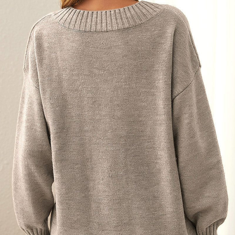 V-Hals Gebreide Trui voor Dames - View 4