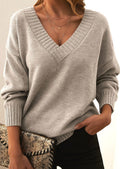 V-Hals Gebreide Trui voor Dames - View 5