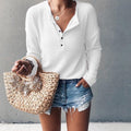 V-Hals Geribde Blouse voor Dames - View 2