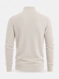 V-Hals Merino Wollen Trui met Rits voor Heren - View 6