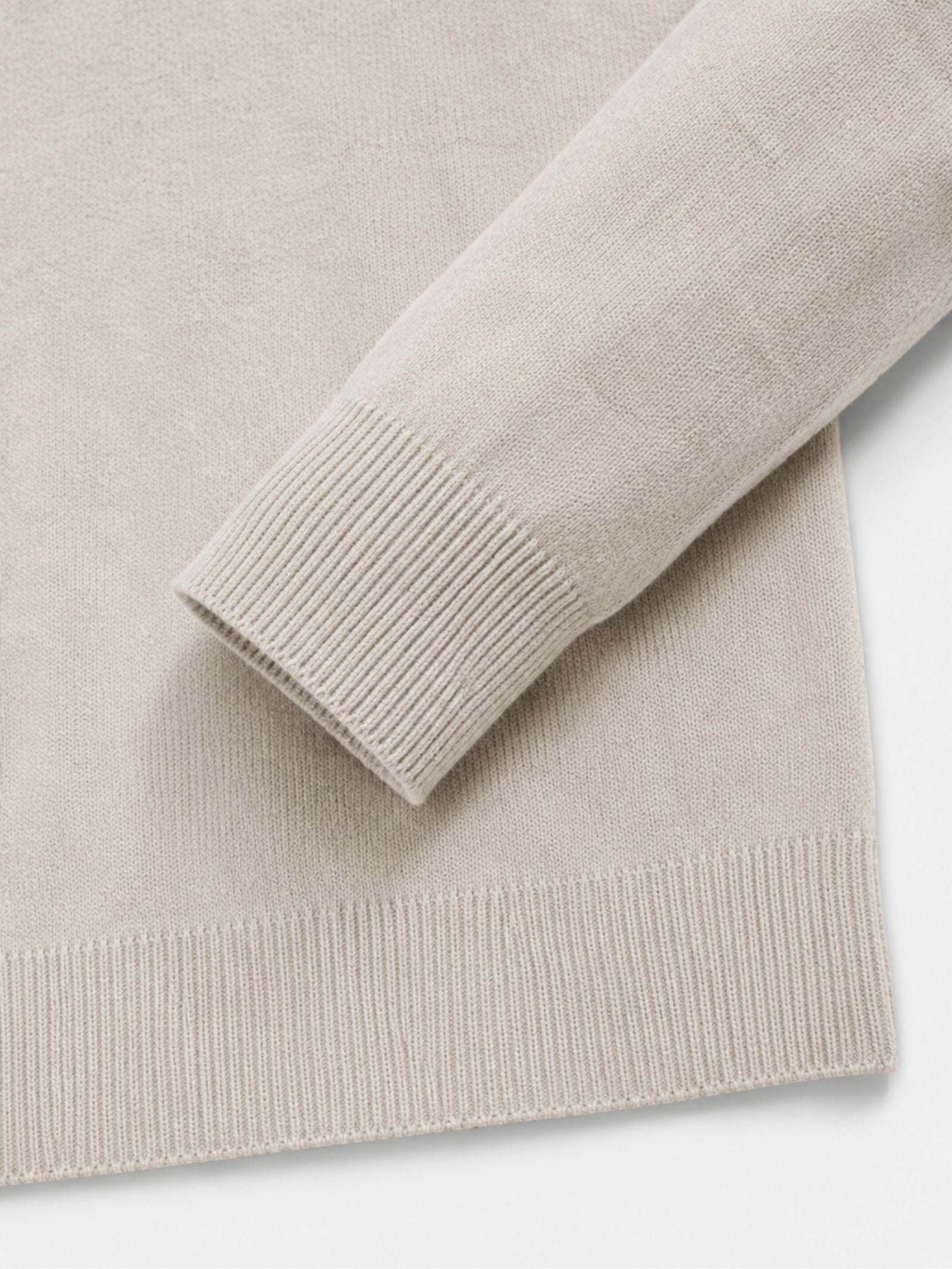 V-Hals Merino Wollen Trui met Rits voor Heren - View 8