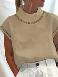 Korte Mouwen Blouse met Cut-Out Detail voor Dames
