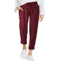 Linnen Wijde Broek met Elastische Taille voor Dames