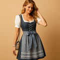 Vetersluitings Dirndl Jurkje met Korte Mouwen voor Dames - View 2