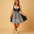 Vetersluitings Dirndl Jurkje met Korte Mouwen voor Dames - View 3