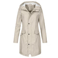 Waterafstotende Jas met Ritssluiting voor Dames - Beige