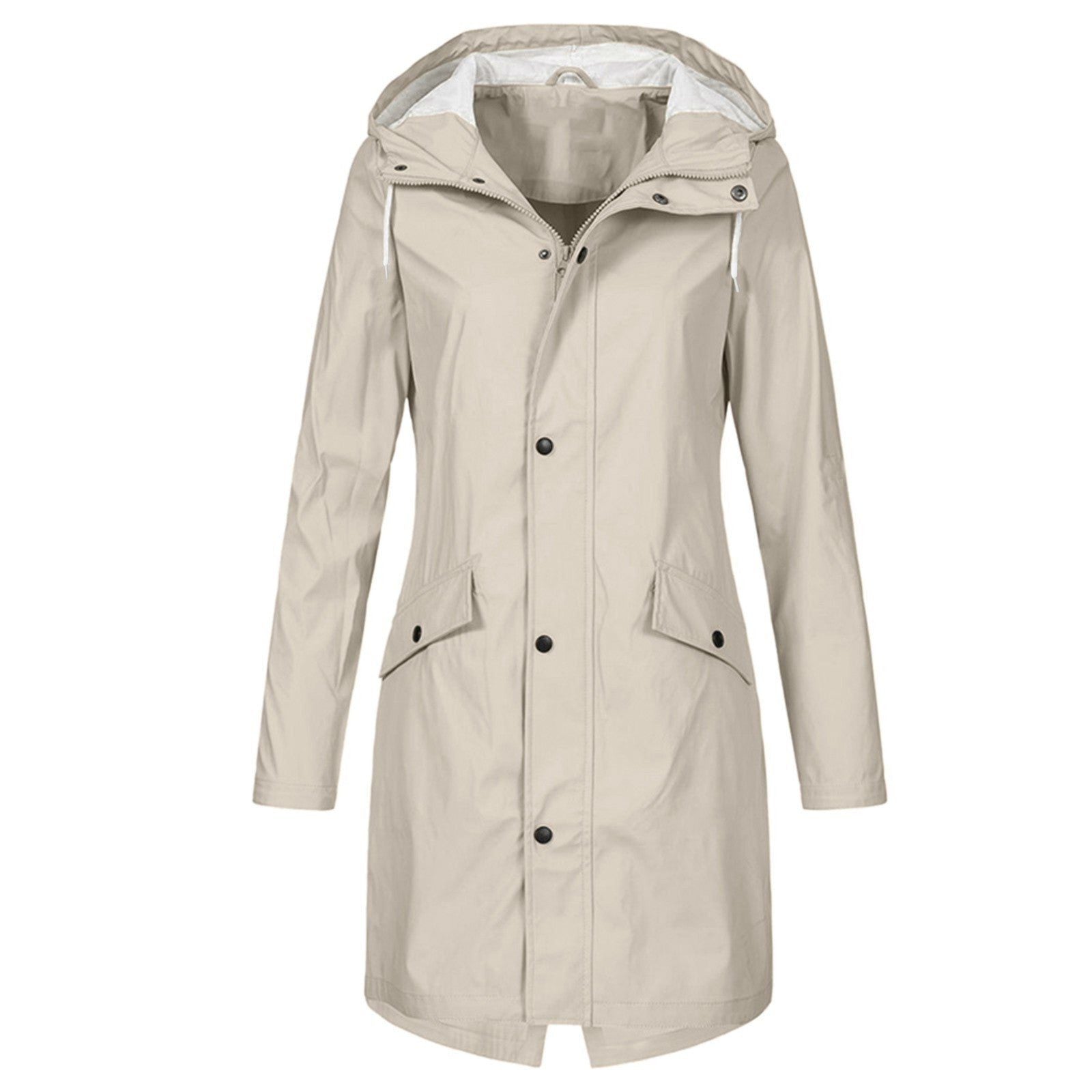 Waterafstotende Jas met Ritssluiting voor Dames - Beige