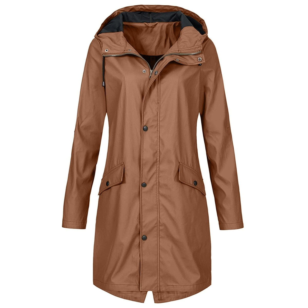 Waterafstotende Jas met Ritssluiting voor Dames - Khaki