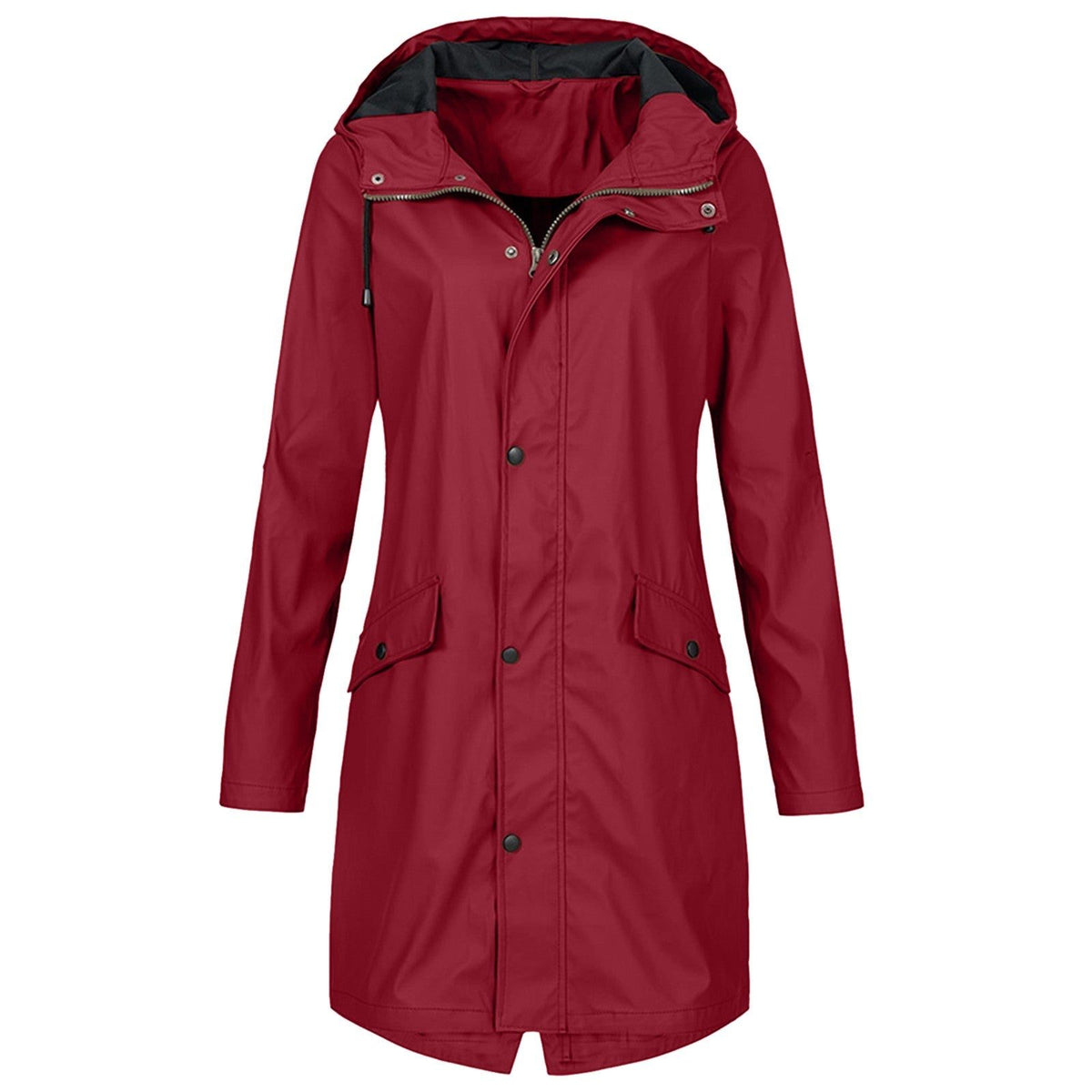 Waterafstotende Jas met Ritssluiting voor Dames - Rood