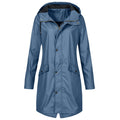 Waterafstotende Jas met Ritssluiting voor Dames - Blauw