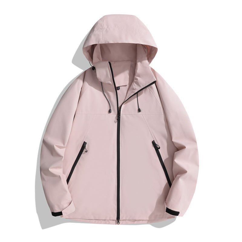 Waterdichte Jas met Capuchon voor Dames - Rosa