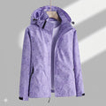 Waterdichte Jas met Ritssluiting en Capuchon voor Dames - Lila
