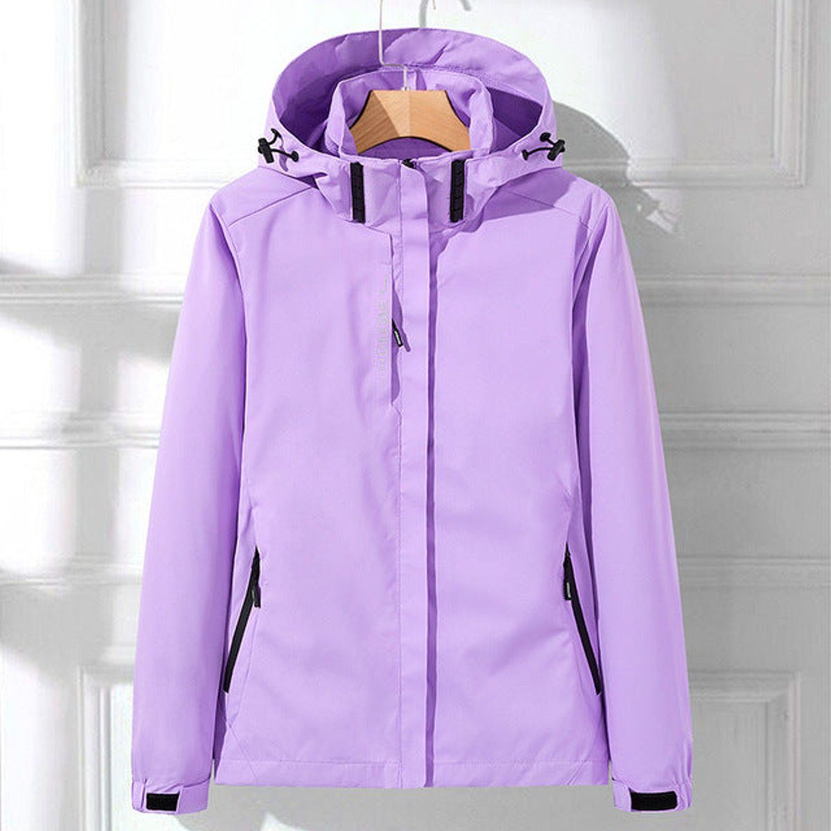 Waterdichte Regenjack met Afneembare Capuchon voor Dames - Paars