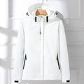 Waterdichte Regenjack met Afneembare Capuchon voor Dames - Wit