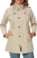 Waterdichte Regenmantel met Capuchon voor Dames - View 6