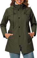 Waterdichte Regenmantel met Capuchon voor Dames - View 8