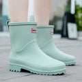 Waterdichte Slip-On Enkellaarzen met Ronde Neus voor Dames