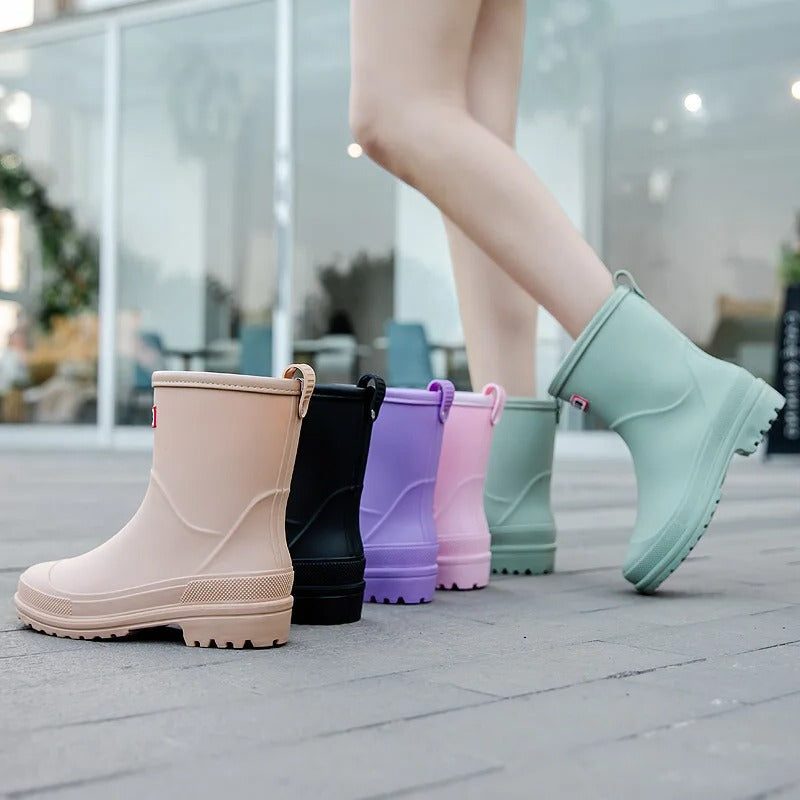 Waterdichte Slip-On Enkellaarzen met Ronde Neus voor Dames - View 9
