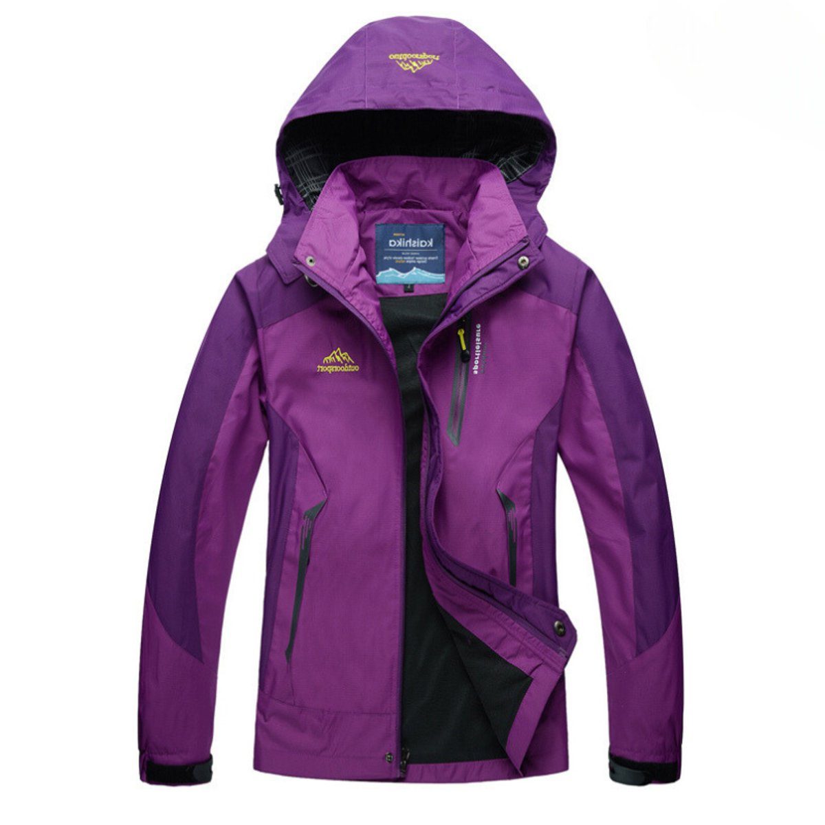 Waterdichte Wandeljack met Capuchon voor Dames - Violet
