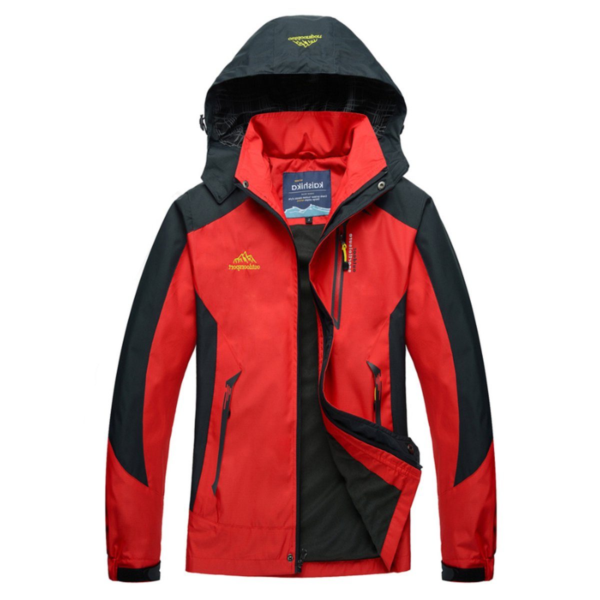 Waterdichte Wandeljack met Capuchon voor Dames - Rood