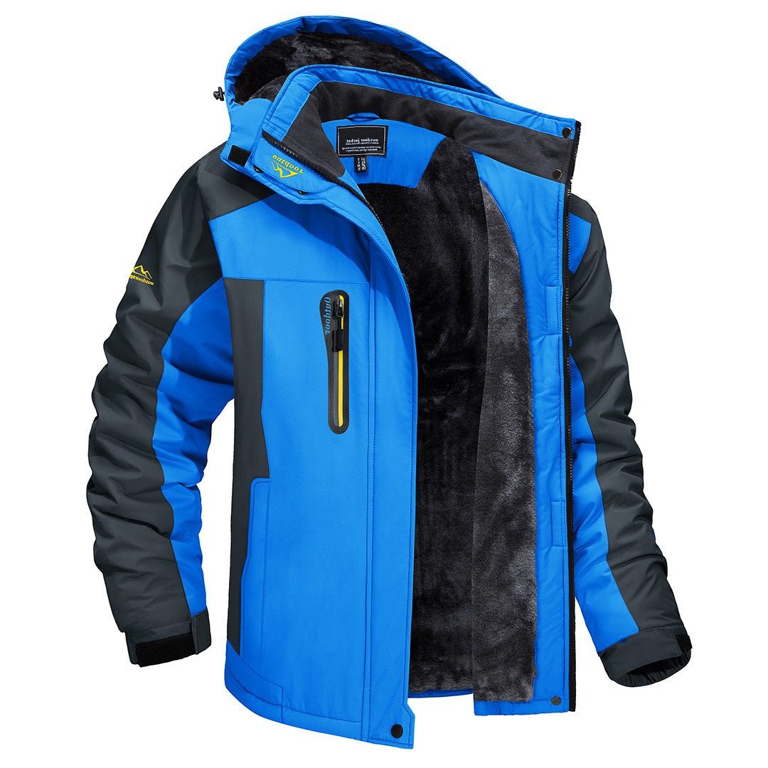 Waterdichte Winterjas met Capuchon en Fleece Voering voor Heren