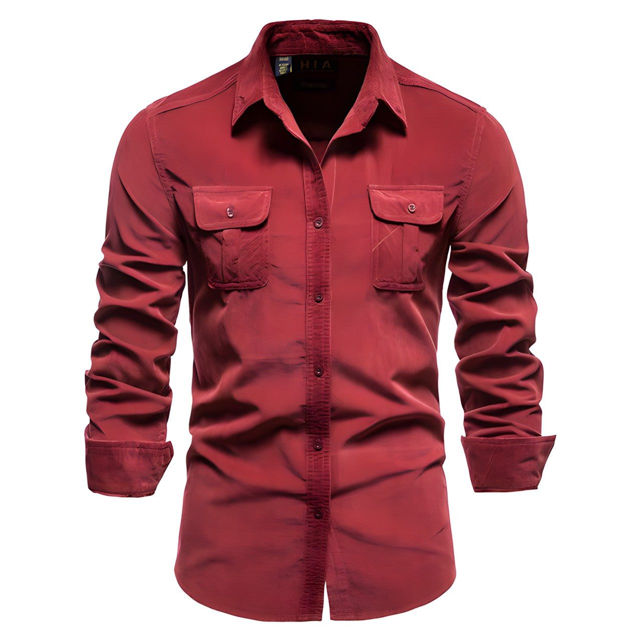 Werkoverhemd met Lange Mouwen voor Heren - Rood