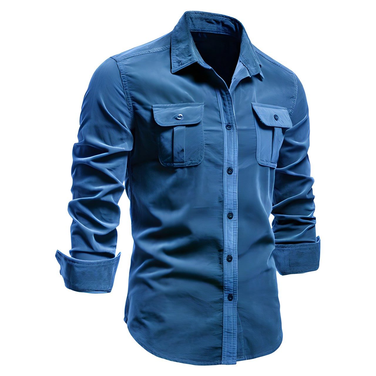 Werkoverhemd met Lange Mouwen voor Heren - Blauw