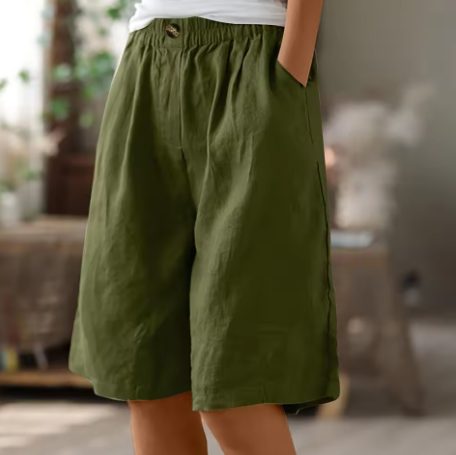 Wijde Korte Broek met Steekzakken voor Dames