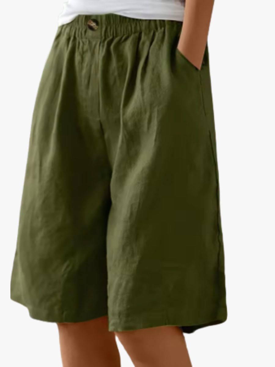 Wijde Korte Broek met Steekzakken voor Dames