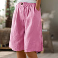 Wijde Korte Broek met Steekzakken voor Dames - Roze