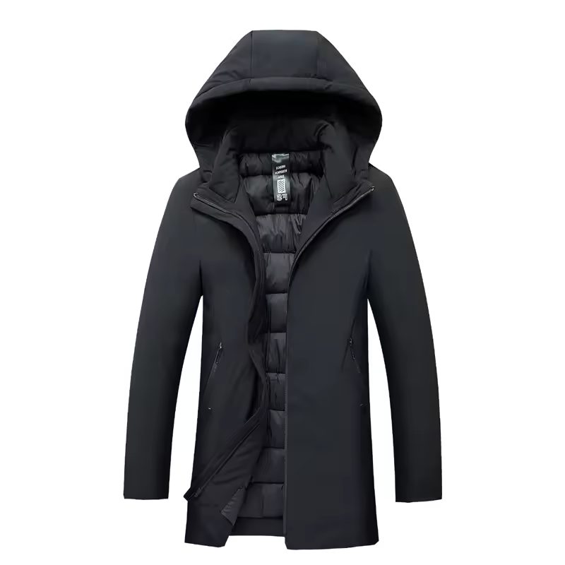 Winterjas met Afneembare Kap voor Heren - View 10
