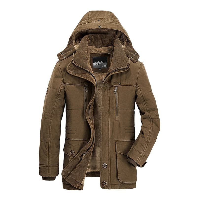 Winterjas met Afneembare Kap voor Heren