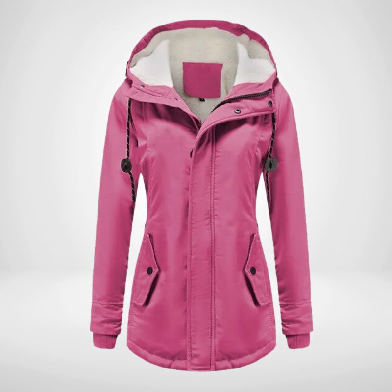 Winterjas Parka met Capuchon en Fleece Voering voor Dames