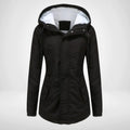 Winterjas Parka met Capuchon en Fleece Voering voor Dames - Schwarz