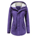 Winterjas Parka met Capuchon en Fleece Voering voor Dames - Lila