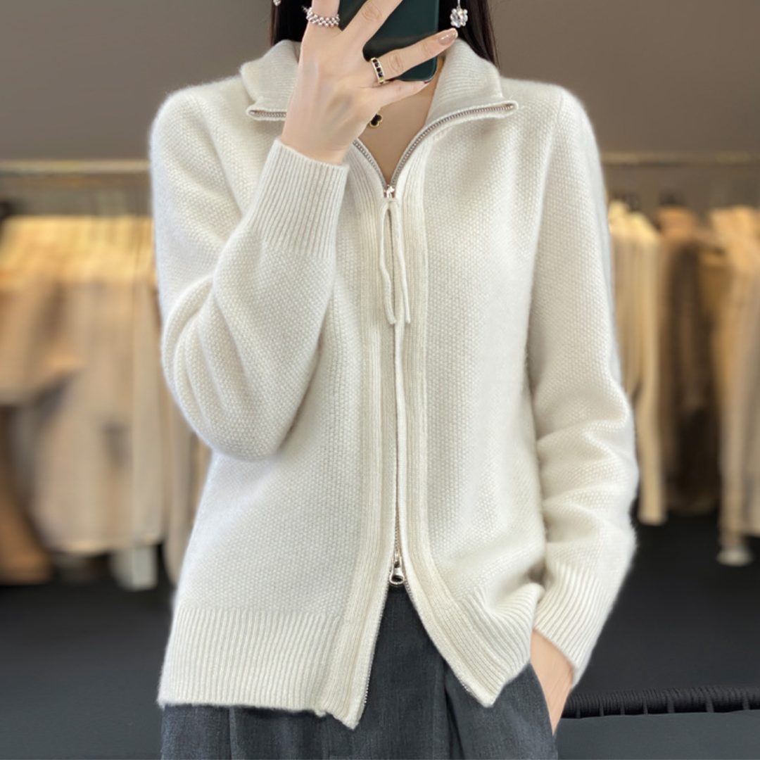 Wollen Cardigan met Ritssluiting voor Dames