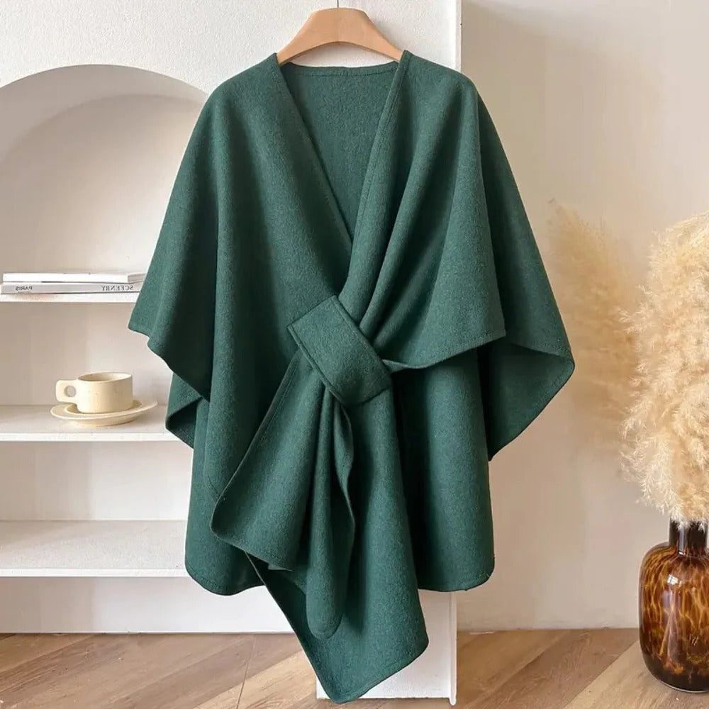 Wollen Omslagdoek voor Dames - Donkergroen
