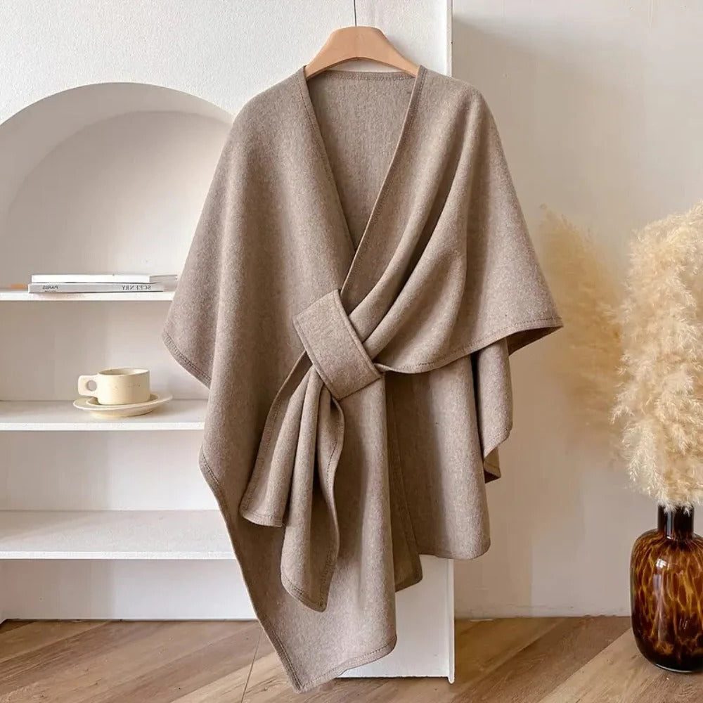 Wollen Omslagdoek voor Dames - Khaki